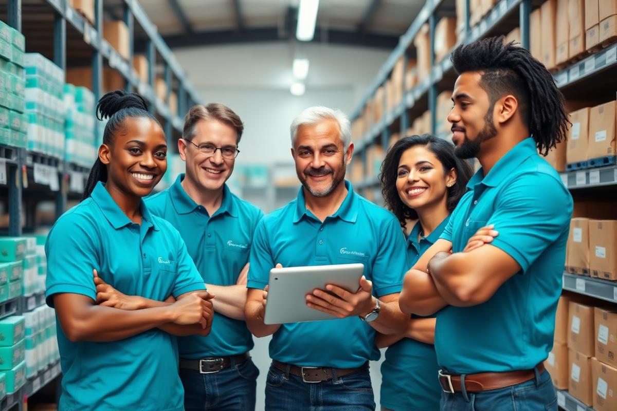 Equipo de PROFAMEDIC en el centro de distribución
